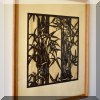 A11. Framed Japanese katagami kimono fabric stencils.